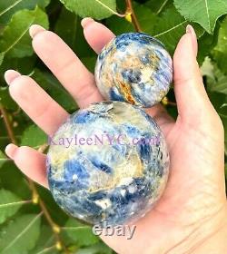 Wholesale Lot 4-5 Pcs Natural Blue Kyanite Sphere Crystal Ball 2.8 To 3 Lbs