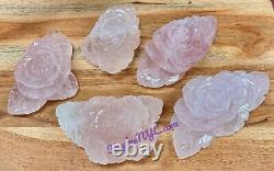 Wholesale Lot 4-5 Pcs Natural Rose Quartz Roses Crystal Healing Energy