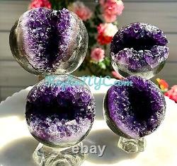 Wholesale Lot 4-5 pcs Amethyst Sphere Crystal Healing Energy