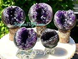 Wholesale Lot 4-5 pcs Amethyst Sphere Crystal Healing Energy