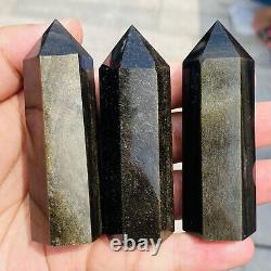 Wholesale Lot 4 LbS Natural Gold Obsidian Obelisk Tower Crystal Healing Reiki