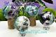 Wholesale Lot 4 Pcs Natural Feather Fluorite Spheres Crystal Ball Healing