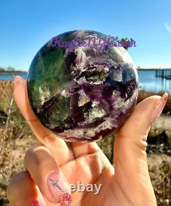 Wholesale Lot 4 Pcs Natural Feather Fluorite Spheres Crystal Ball Healing
