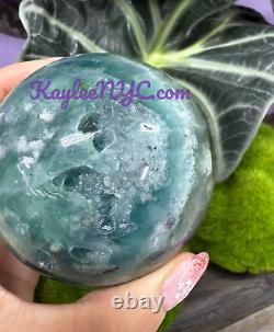Wholesale Lot 4 Pcs Natural Feather Fluorite Spheres Crystal Ball Healing