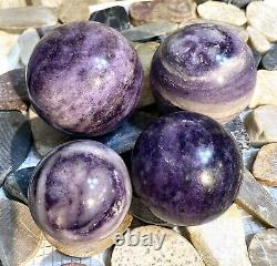 Wholesale Lot 4 Pcs Natural Silk Fluorite Spheres Crystal Ball 5.8-6 Lbs Healing