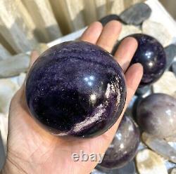Wholesale Lot 4 Pcs Natural Silk Fluorite Spheres Crystal Ball 5.8-6 Lbs Healing