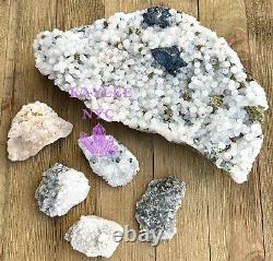 Wholesale Lot 5-8 Pcs Natural Pyrite With Quartz Specimen Raw Crystal