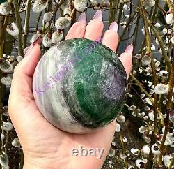 Wholesale Lot 5 Pcs Natural Silk Fluorite Spheres Crystal Ball 4.8-5lbs Healing