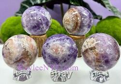 Wholesale Lot 5 pcs Natural Amethyst Lace Agate Sphere Crystal Healing Energy