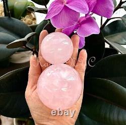 Wholesale Lot 7 PCs Natural Rose Quartz Spheres Crystal Ball Healing 4.8-5lbs