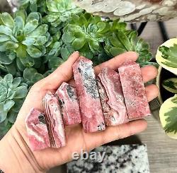 Wholesale Lot Half Pound Natural Rhodochrosite Obelisk Tower Crystal Point