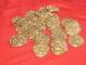 Wholesale Lot Of 25 Pcs- 32mm Gold Tone Solid Pewter Pirate Coins 14 Grams Each