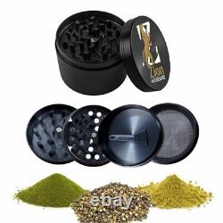 Wholesale Lot of 500 Black Metal Herb Grinders 3 Chambers, Non-Stick Bulk Sp