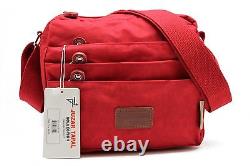 Wholesale Lot of 50 Crinkle Nylon Crossbody Bags Red, Navy, Brown, Black, Beige