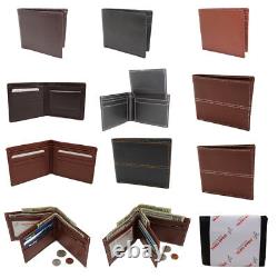 Wholesale Lot of 50 Men's Leather Bifold Wallets ID Case, Business Card Holder