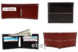 Wholesale Lot of 50 Men's Leather Bifold Wallets ID Case, Business Card Holder