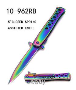 Wholesale Lot x24 8.75 Spring Assisted Tactical Pocket Knife-42896294