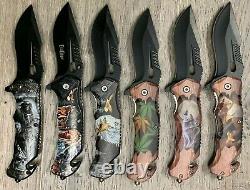 Wholesale Lot x24- 8 Spring ElitEdge Assisted Tactical Pocket Folding Knife-967