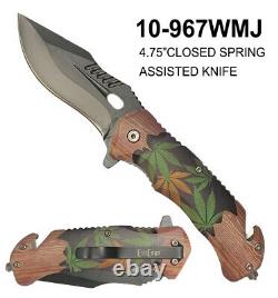 Wholesale Lot x24- 8 Spring ElitEdge Assisted Tactical Pocket Folding Knife-967