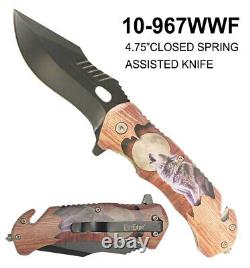 Wholesale Lot x24- 8 Spring ElitEdge Assisted Tactical Pocket Folding Knife-967