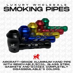 Wholesale Metal Smoking Pipes Bulk Hand Pipes 5 Colors Pipe Bundle Wholesale