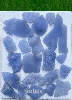 Wholesale Natural Blue Chalcedony Stone Rough stone for healing and meditation
