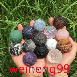 Wholesale Natural Moon Quartz sphere Carved Crystal ball reiki Heal gift 35mm+