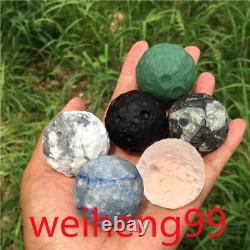 Wholesale Natural Moon Quartz sphere Carved Crystal ball reiki Heal gift 35mm+