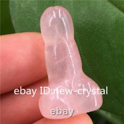 Wholesale! Natural rose Quartz Small Penis Crystal Massager Wand Healing 100pcs