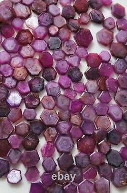 Wholesale Ruby Slices From Africa- 50 Pieces