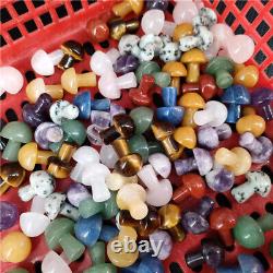 Wholesale a lot! Natural mini Blend mushroom Carved house Quartz Crystal Reiki