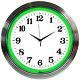 Wholesale Lot Of 10 Blue Green Yellow Or Teal Neon Chrome Finish Clock Sign