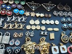 Wholesale lot of 160 colored charms zipper pull Pendants