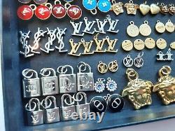 Wholesale lot of 160 colored charms zipper pull Pendants