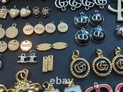 Wholesale lot of 160 colored charms zipper pull Pendants