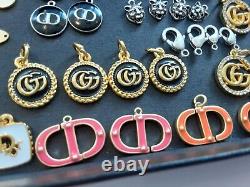 Wholesale lot of 160 colored charms zipper pull Pendants