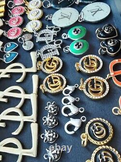 Wholesale lot of 160 colored charms zipper pull Pendants