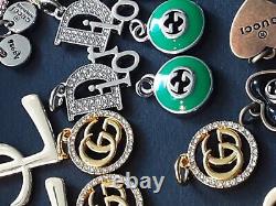 Wholesale lot of 160 colored charms zipper pull Pendants