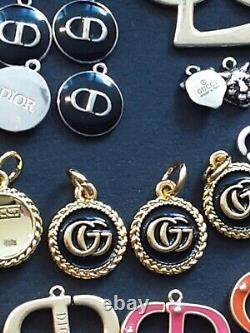 Wholesale lot of 160 colored charms zipper pull Pendants