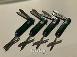 Wholesale lot of 22 Forest Green Victorinox 58mm Classic SD Swiss Army Knives