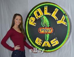 Wholesale lot of 3 huge neon gas signs in steel cans Skychief Texaco Polly