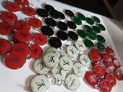 Wholesale lot of 50 colored charms zipper pull Pendants