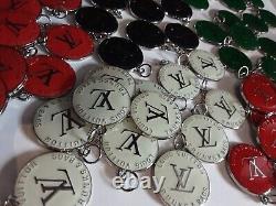 Wholesale lot of 50 colored charms zipper pull Pendants