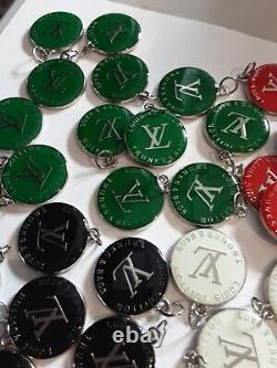 Wholesale lot of 50 colored charms zipper pull Pendants