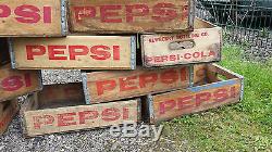 Wholesale lot of 5 Pepsi Crates, Original, Vintage