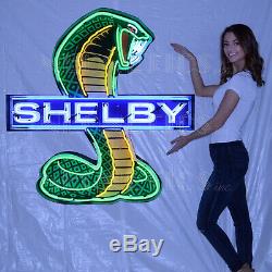 Wholesale lot of 9 36 inch neon signs metal cans Chevy Ford Mustang Shelby OLP