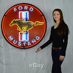 Wholesale lot of 9 36 inch neon signs metal cans Chevy Ford Mustang Shelby OLP