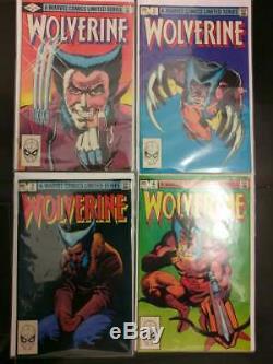 Wolverine 1982 Series #1-4 Off White Pages Vf/nm- Marvel X-men Complete Set