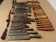 Wood Chisel Lot Vintage Collection Berg Stanley Buck Addis Sorby Swan Witherby +