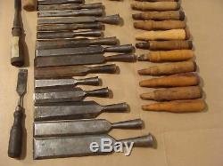 Wood Chisel LOT Vintage Collection BERG STANLEY BUCK ADDIS SORBY SWAN WITHERBY +